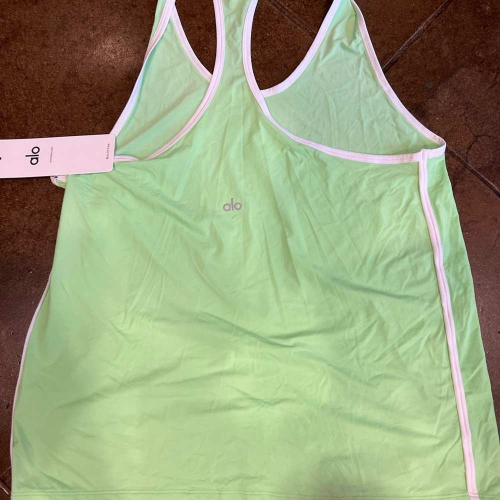 Alo lime green flowy tank